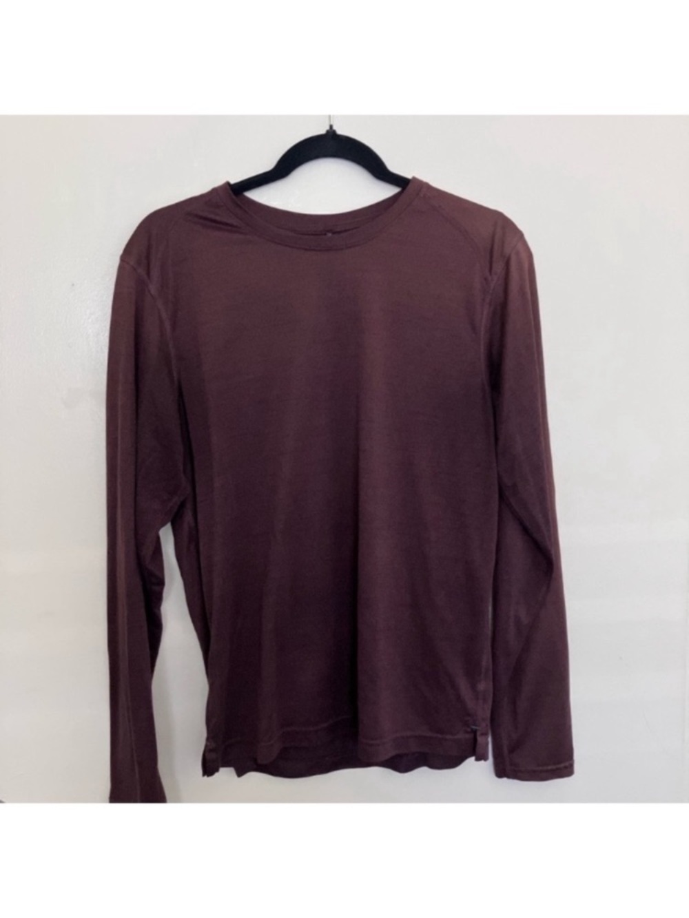REI Men's Long Sleeve Crew Neck Shirt Dark Brown